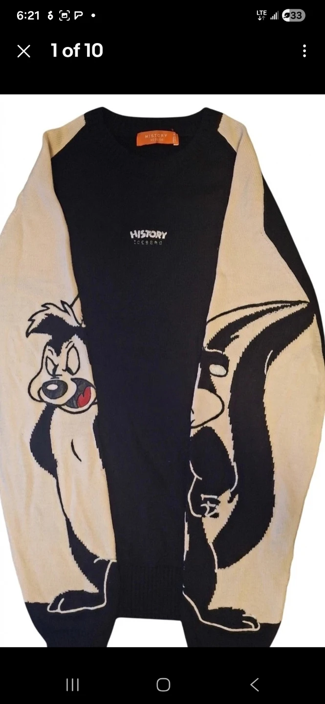 Iceberg History Looney Tunes Pepe Le Pew Sweater