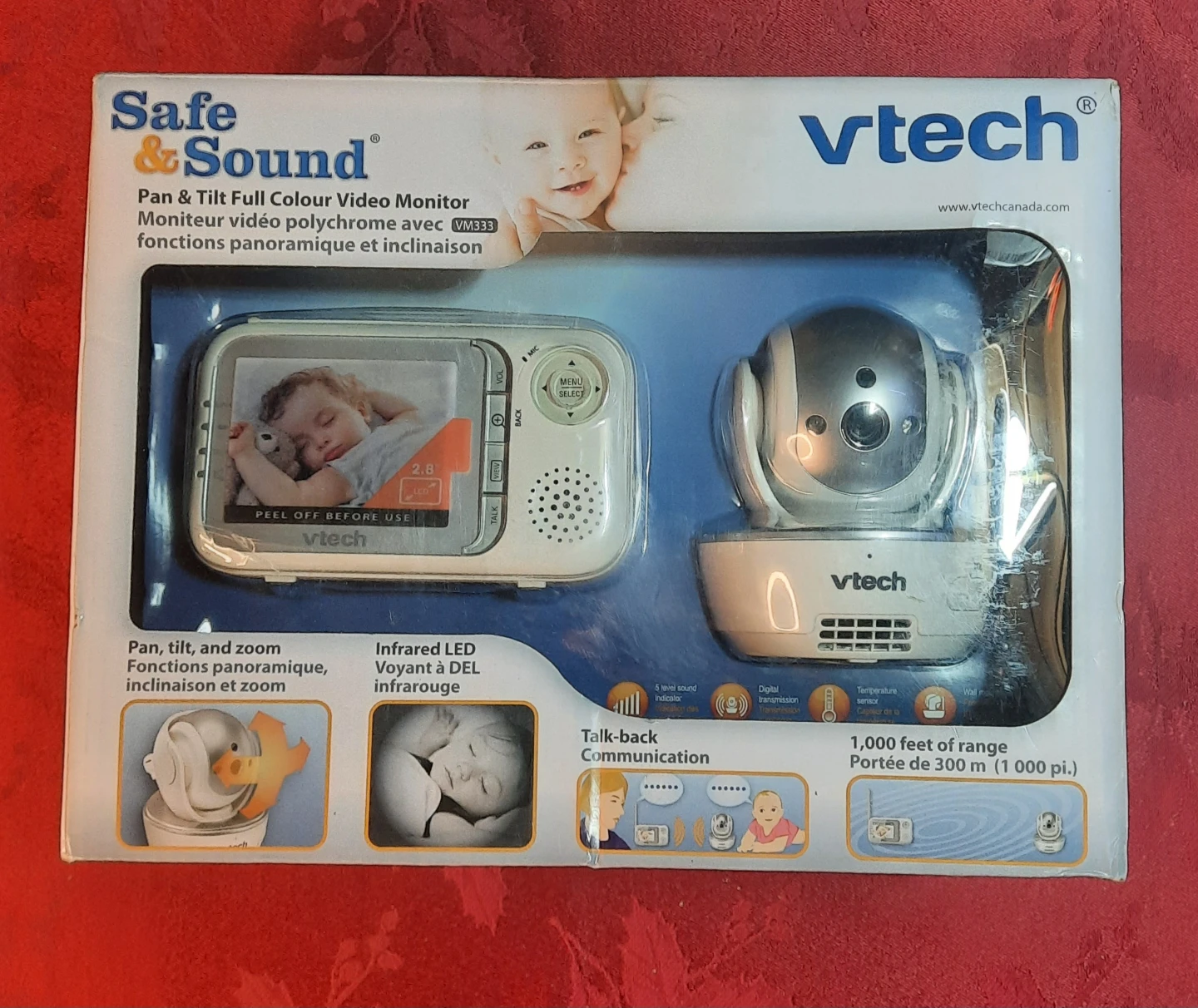 VTech Safe & Sound Pan & Tilt Full Colour Video Monitor VM333