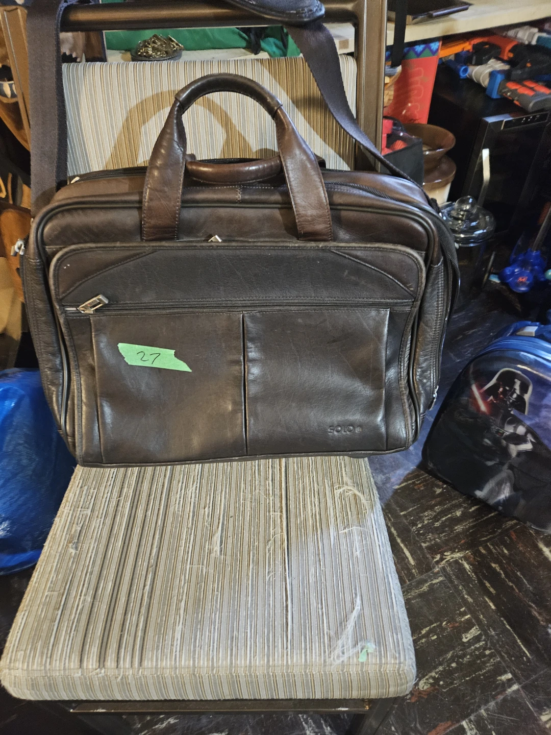SOLO Rolling Briefcase - Brown Leather - photo 2