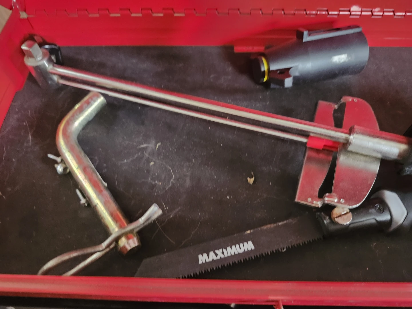 Red 4-Drawer Toolbox with Assorted Tools - photo 2