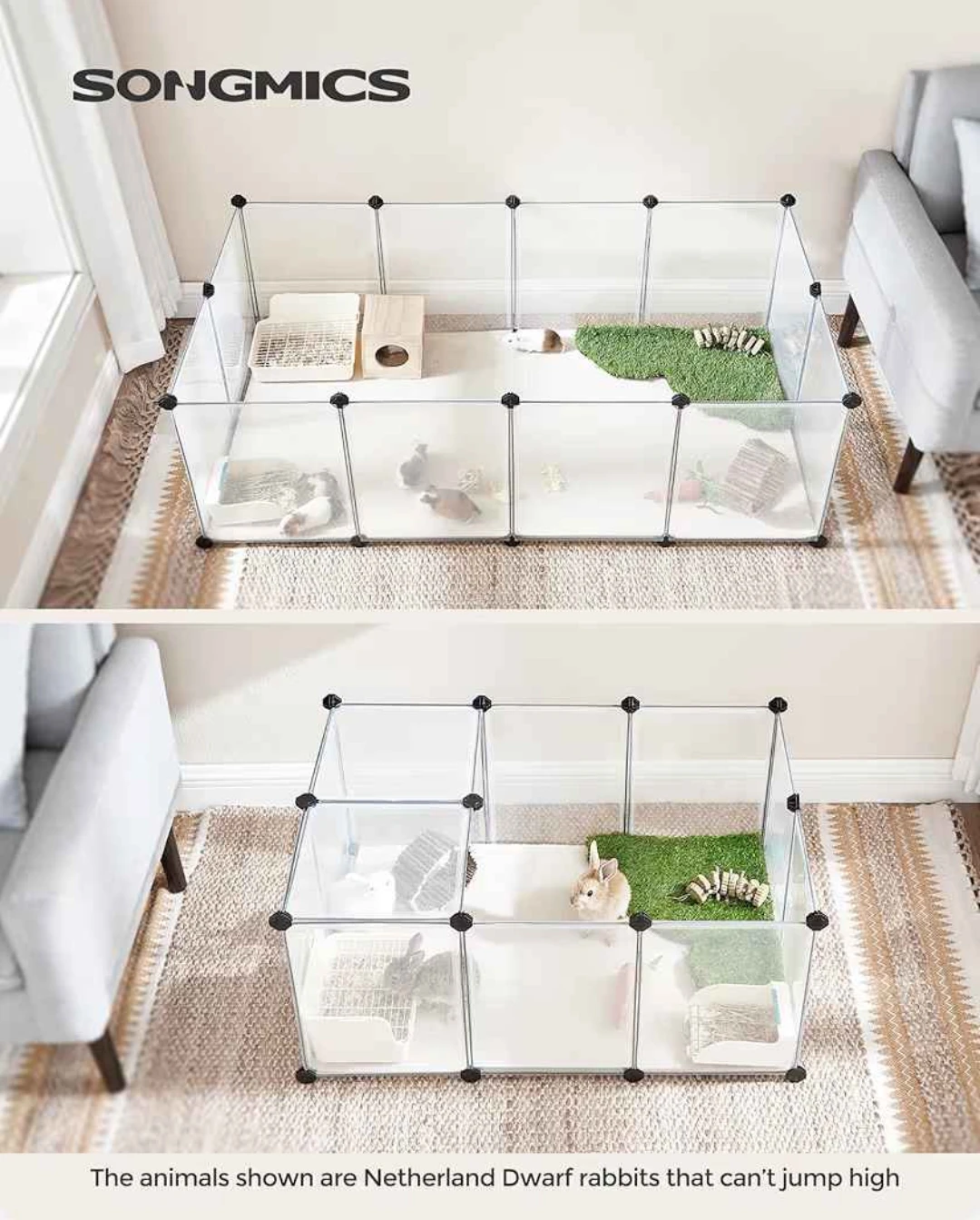 Songmics pet playpen 10sq ft