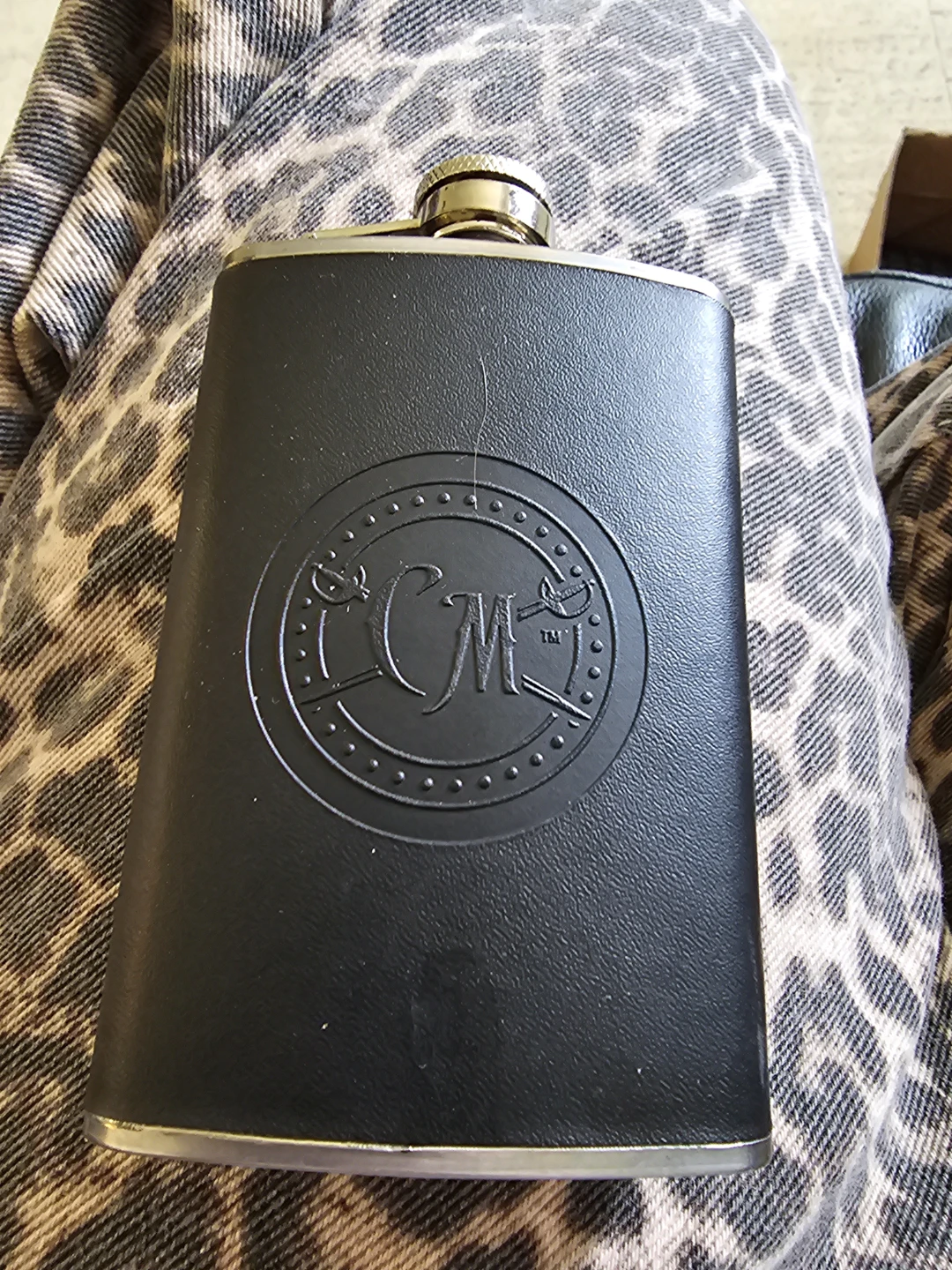 Black Flask with CM Logo