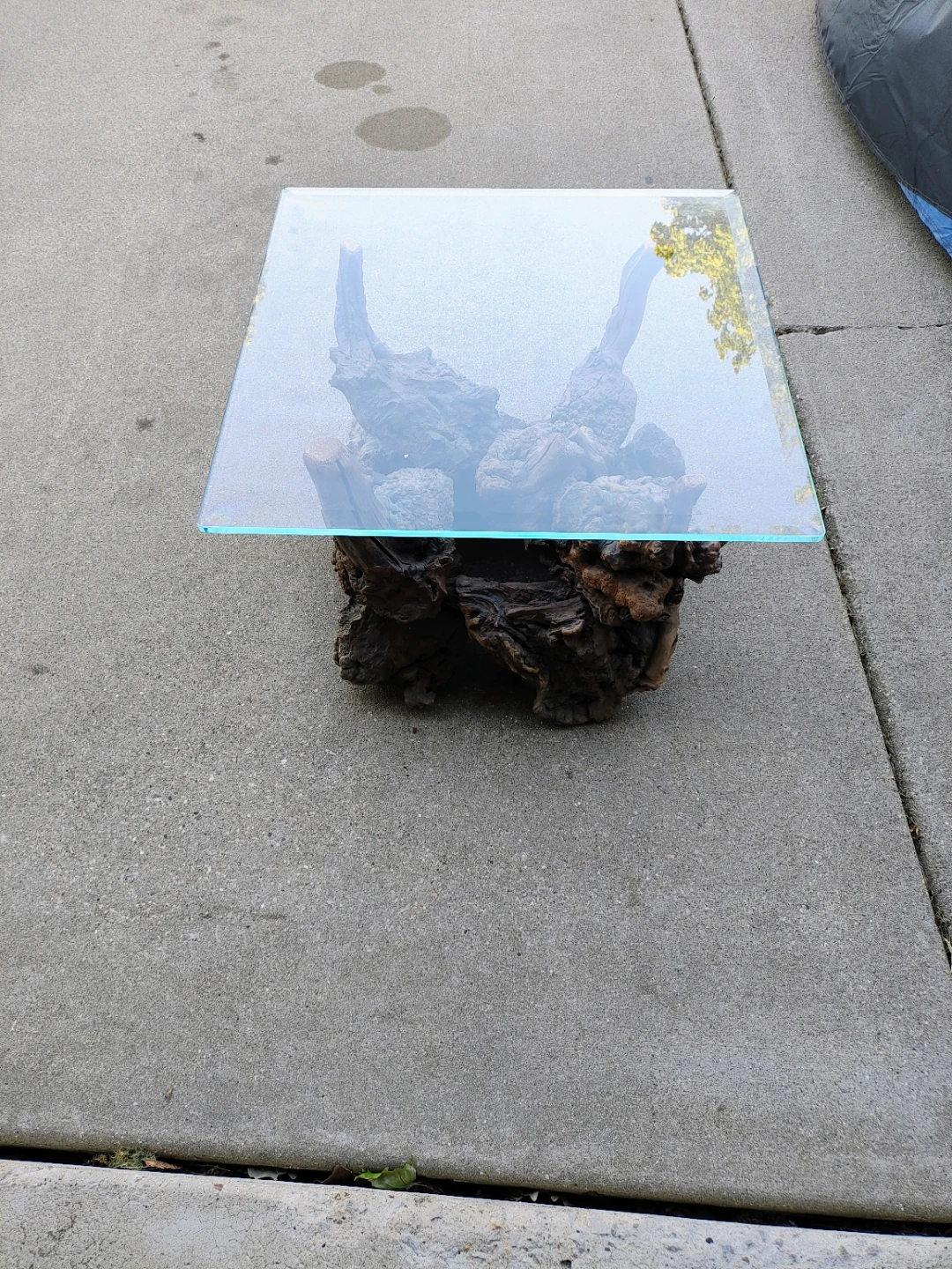 Handmade Driftwood Coffee Table W/Glass Top - photo 3