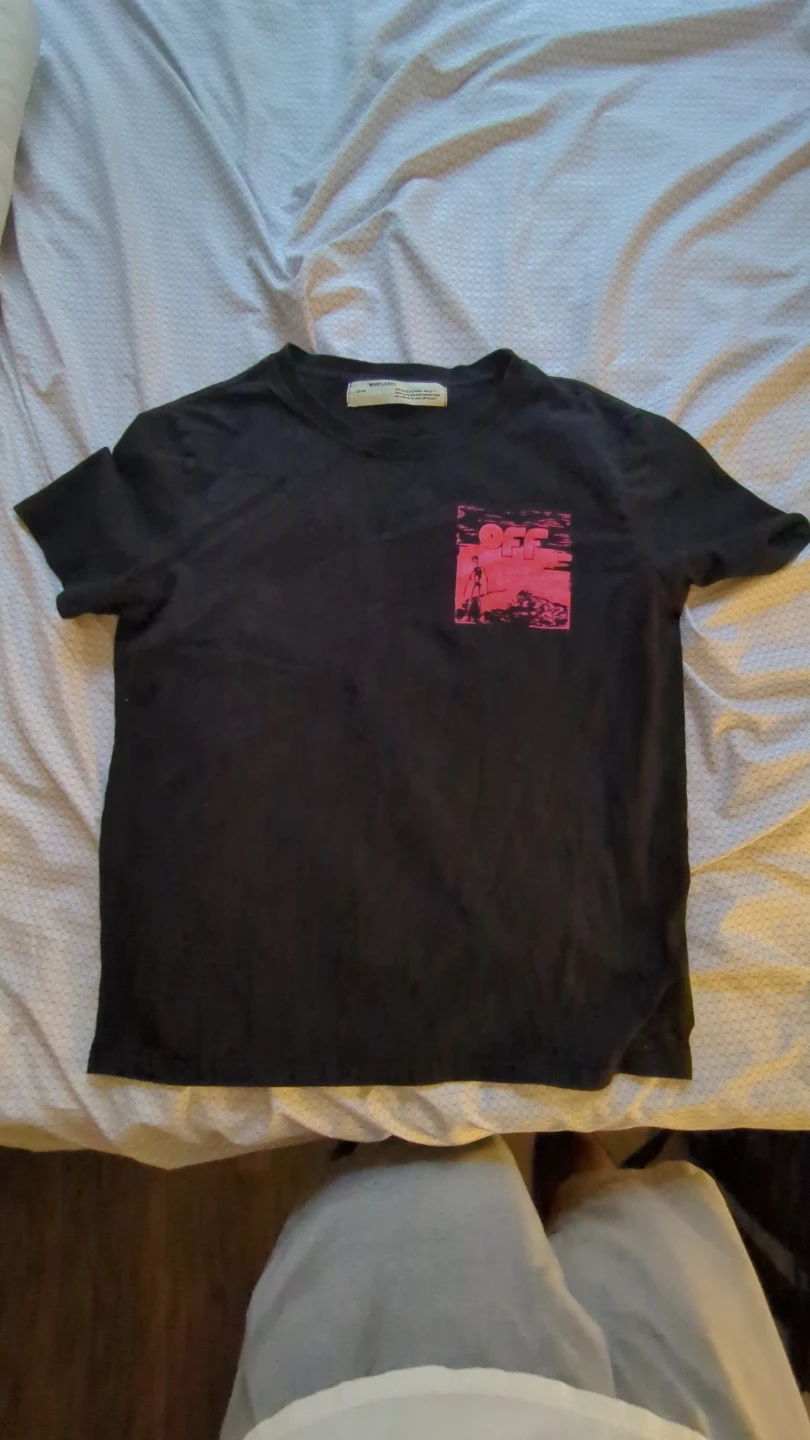 OFF-WHITE "MAIN LABEL" Black T-Shirt