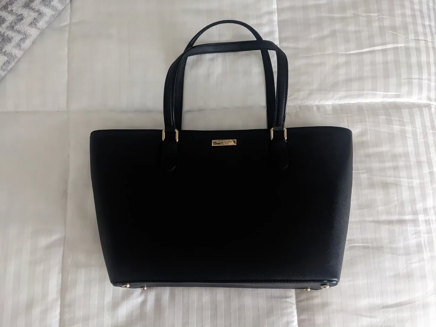 Kate Spade Black Leather Tote Bag