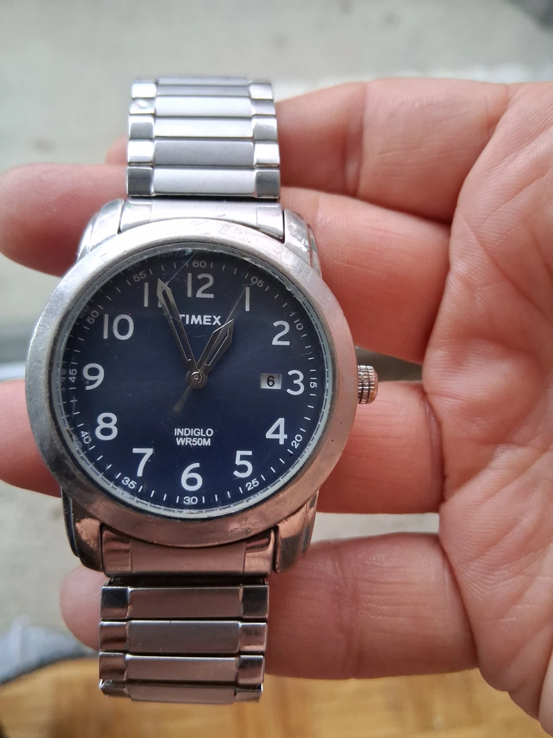Timex Indiglo WR50M Stainless Steel Watch
