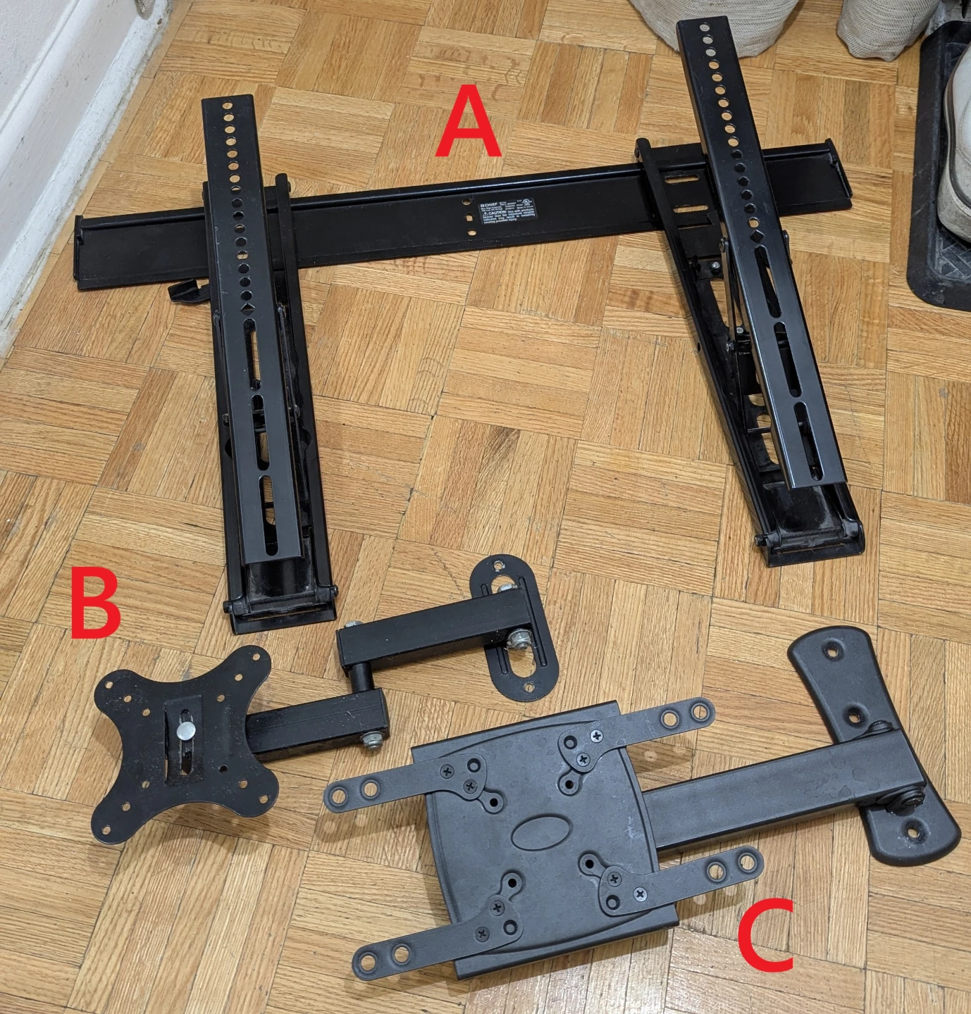 Sold as is TV Wall Mount WITHOUT SCREWS/INSTALLATION KIT