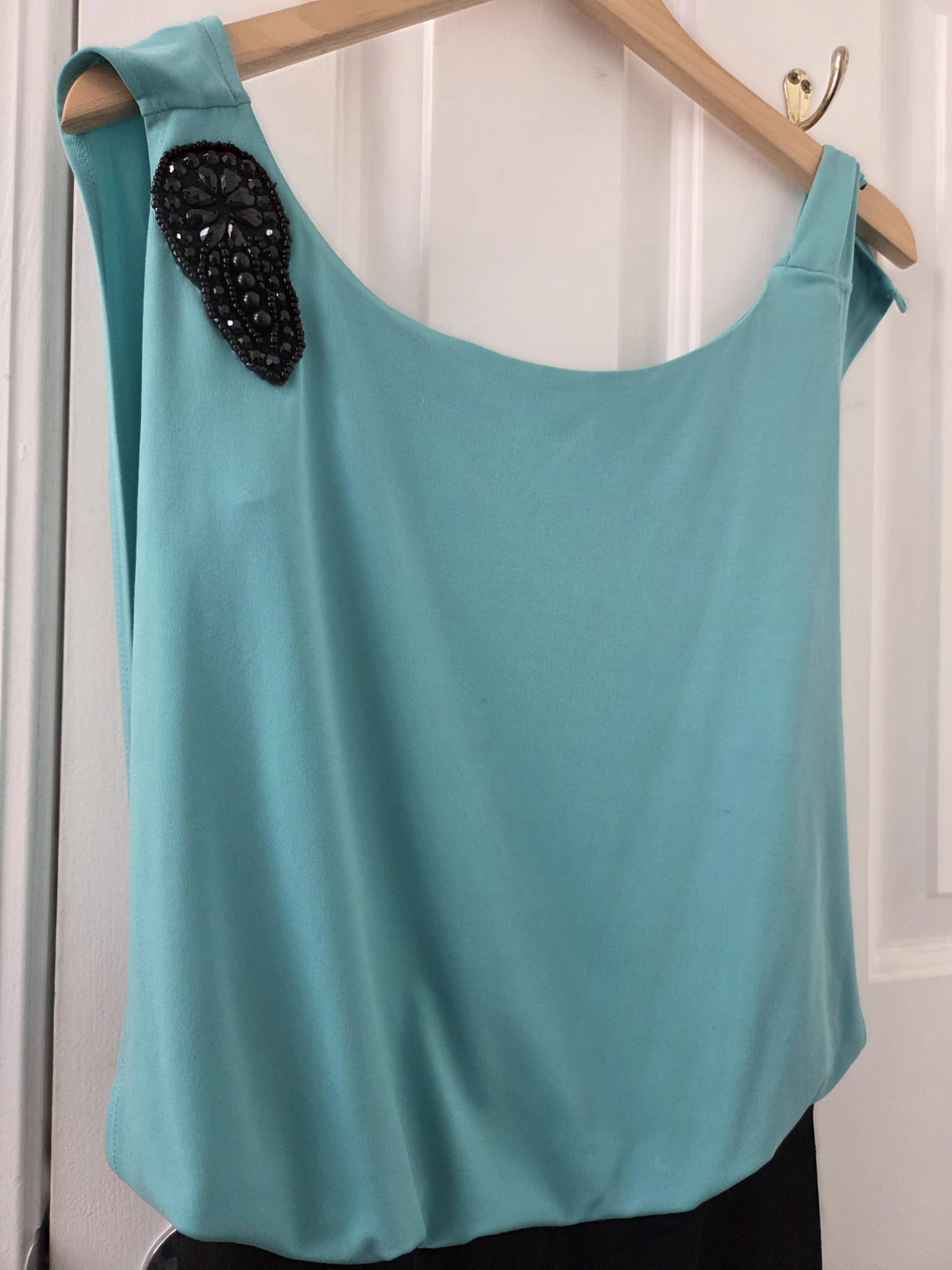 En Focus Studio Turquoise & Black Jumpsuit - Size 4 - photo 3
