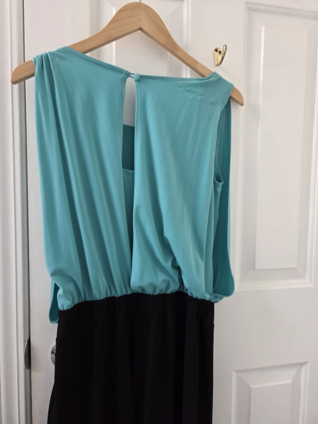 En Focus Studio Turquoise & Black Jumpsuit - Size 4 - photo 4