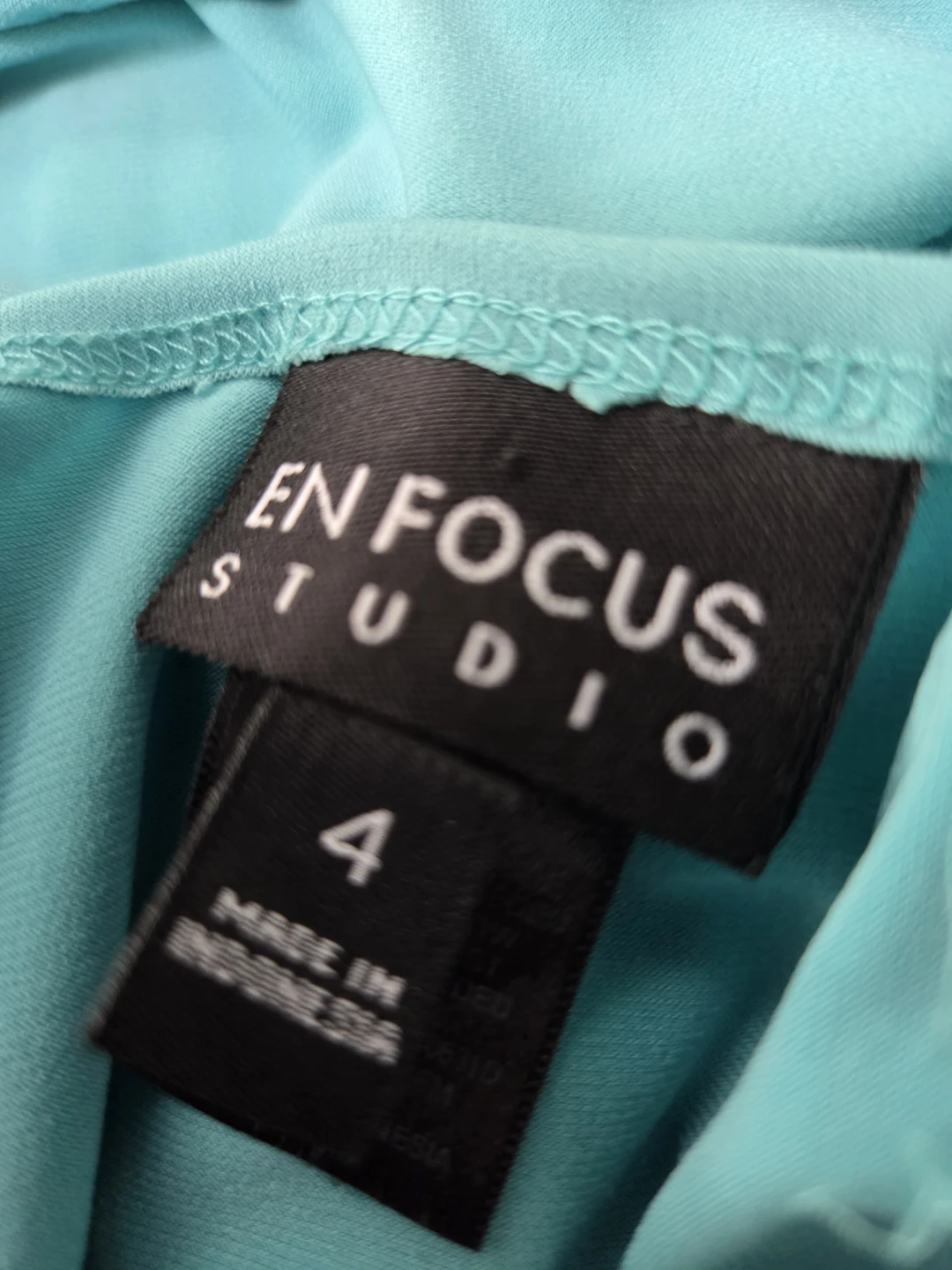 En Focus Studio Turquoise & Black Jumpsuit - Size 4 - photo 5