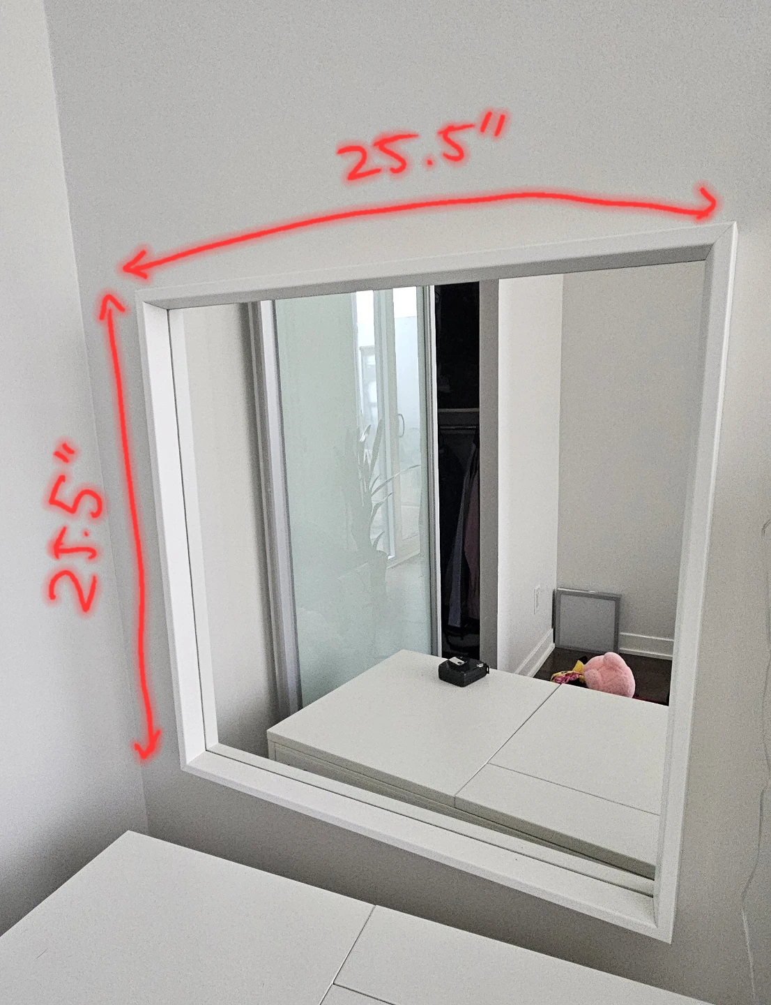 IKEA BRIMNES White Vanity Desk with Mirror - photo 2