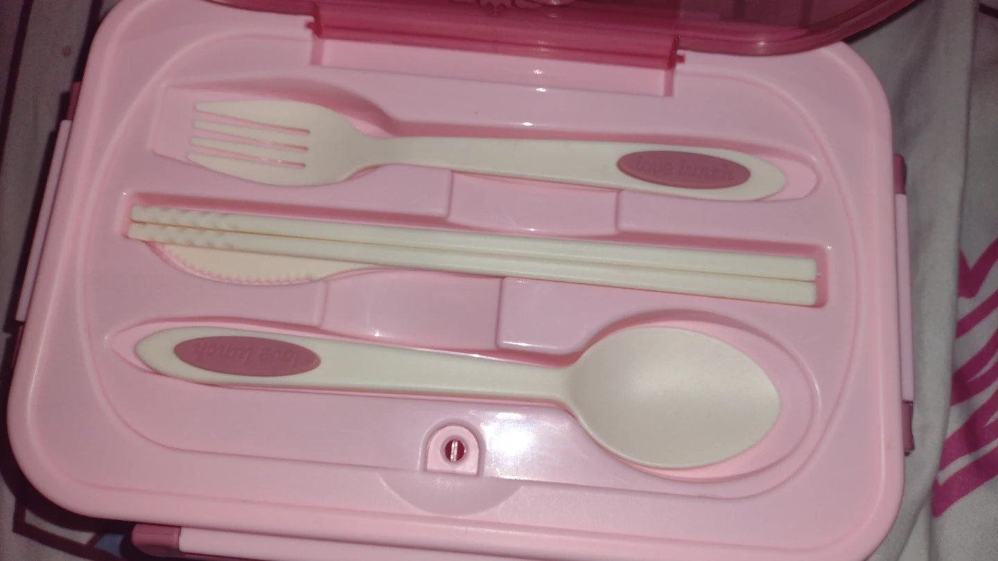Frozen Elsa & Anna Lunch Box with Cutlery Set - photo 3