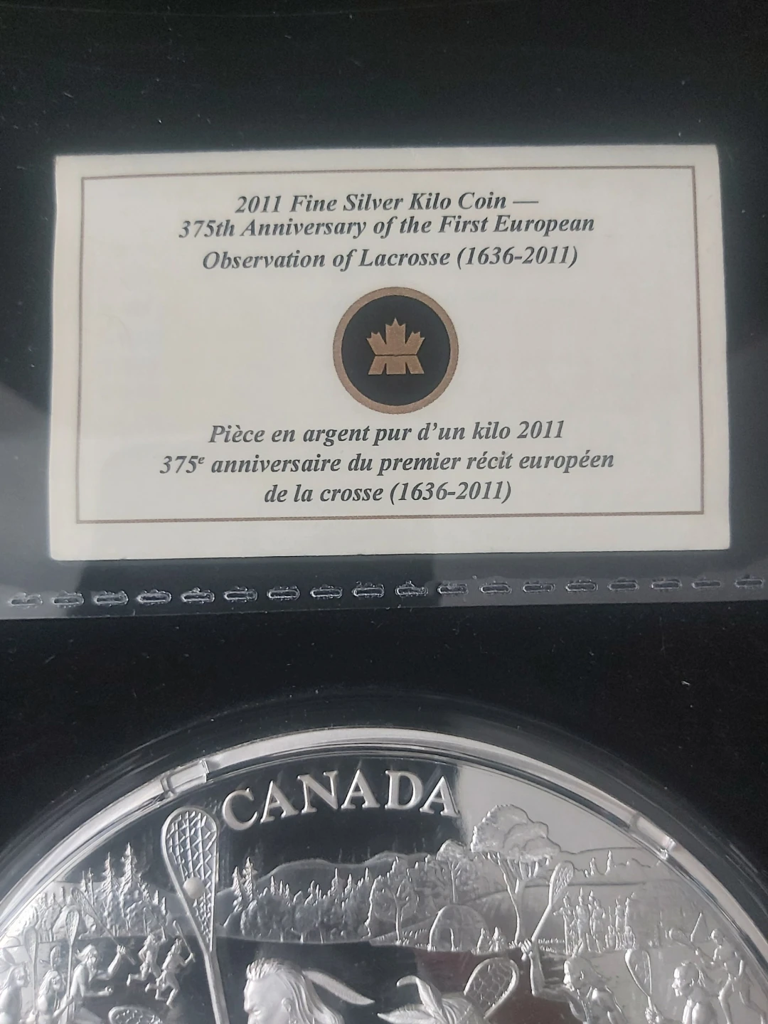 Royal Canadian Mint 2011 Fine Silver One Kilo Coin - photo 4