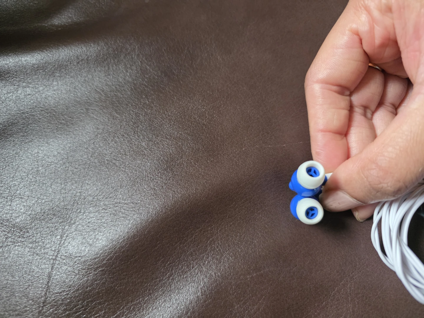Blue and White Earbuds with 3.5mm Jack - photo 3