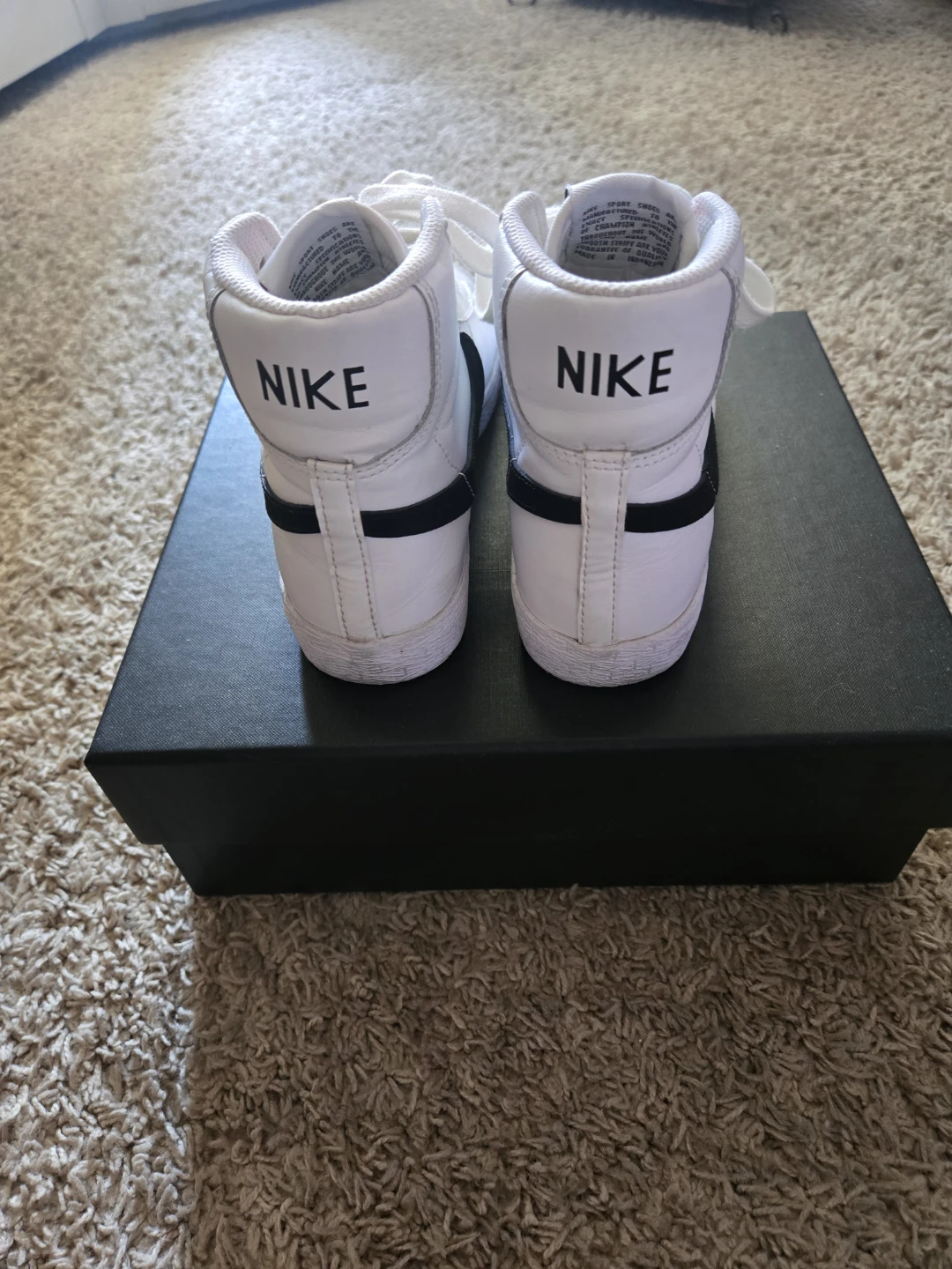 Nike Blazer Mid '77 Vintage White Black Sneakers Youth Size 4Y - photo 3
