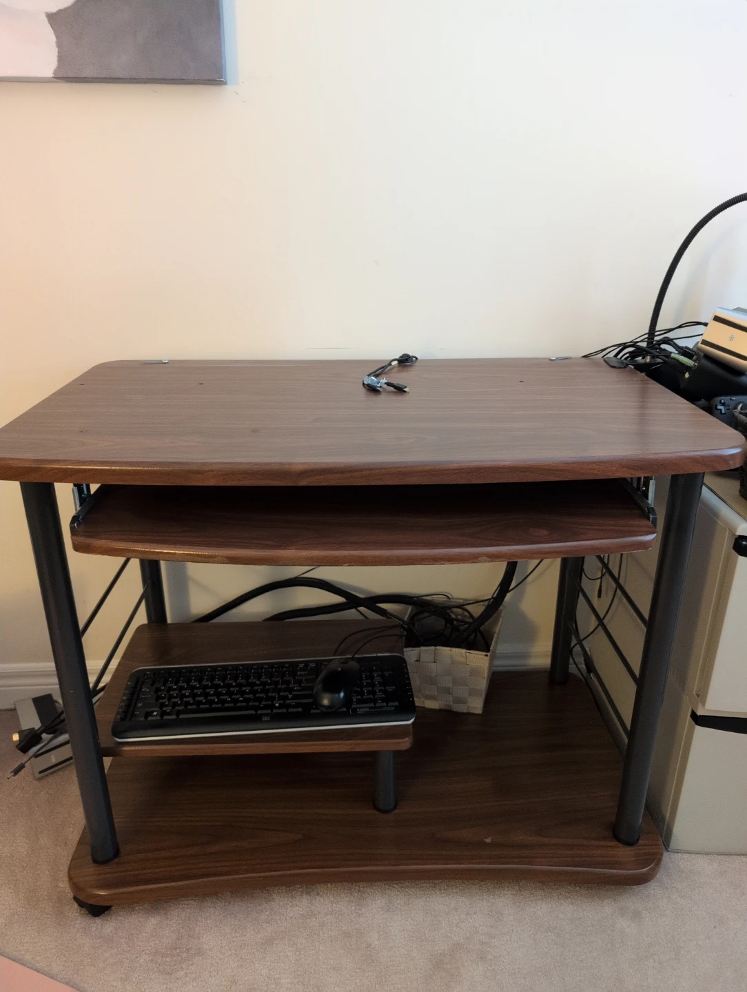 Compact Computer Desk with Keyboard Tray - photo 3