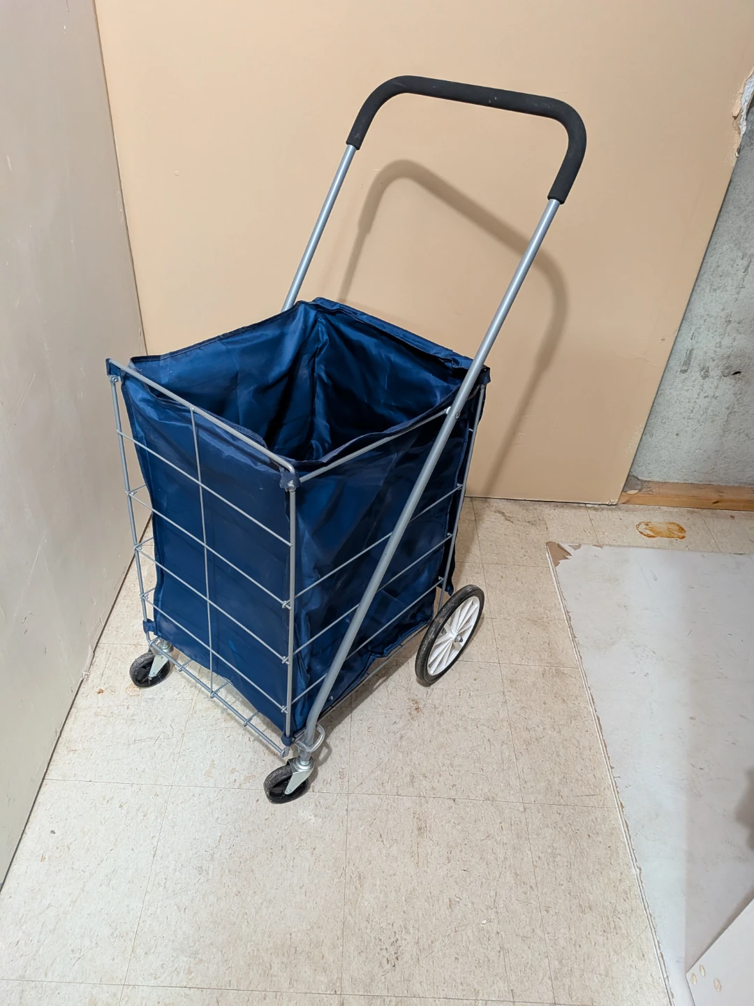 Blue Shopping Cart with Wheels - photo 5