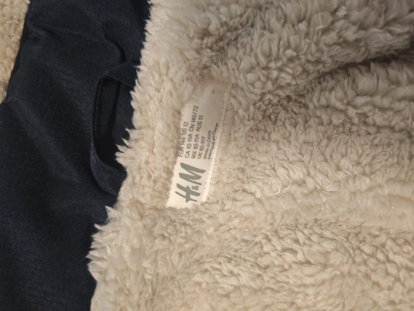 H&M Navy Sherpa Lined Winter Jacket - photo 3