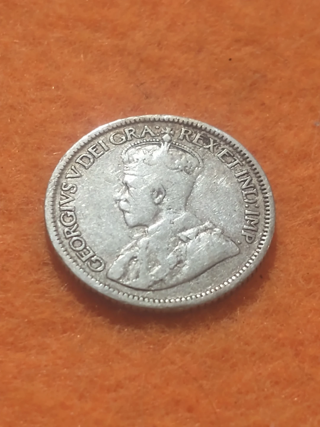 VF 1917 Canada George V .925 silver dime KM #23 - photo 4