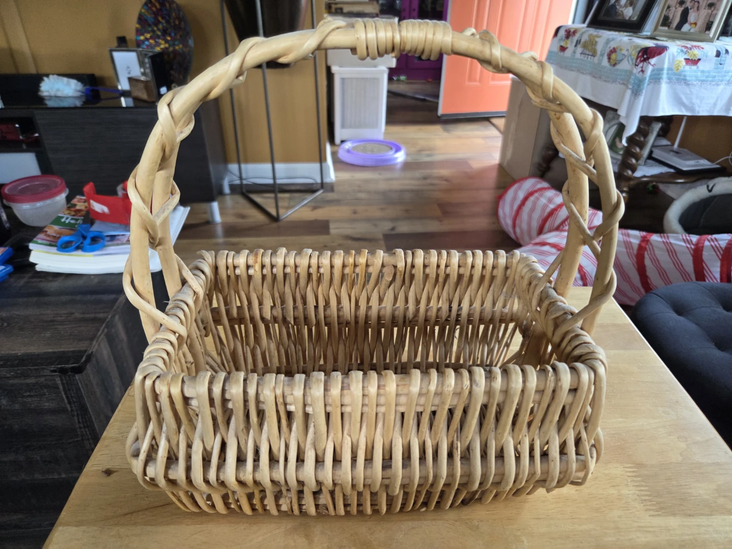 Wicker Basket with Handle