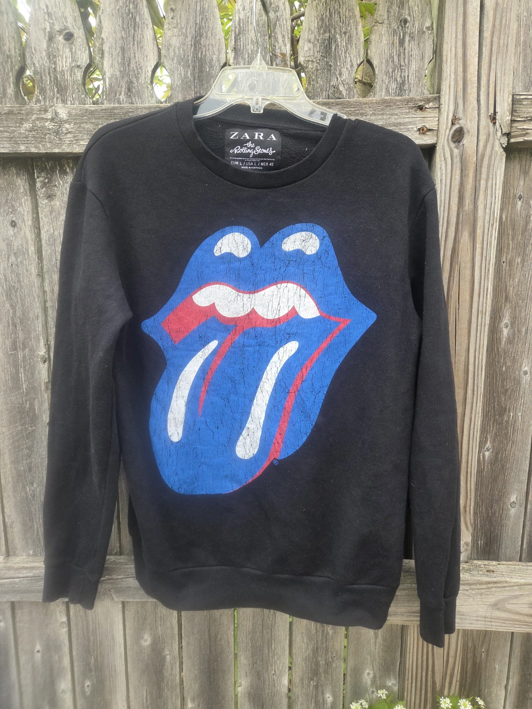 Zara The Rolling Stones Black Graphic Sweatshirt
