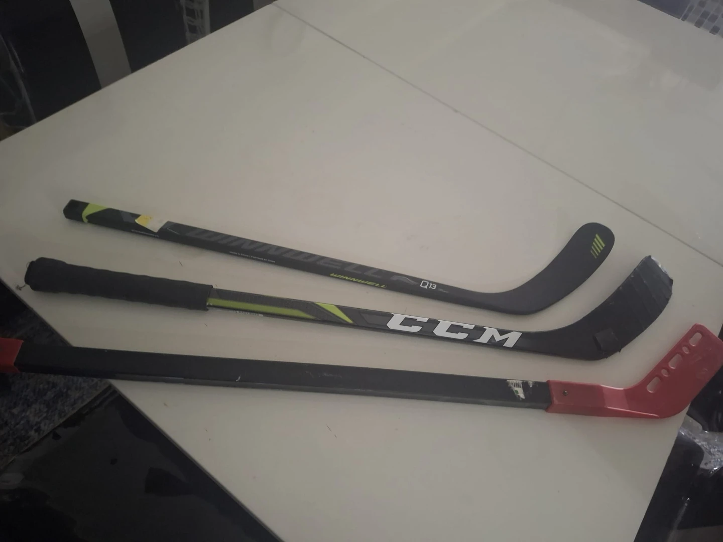 3 Hockey Sticks - CCM, Winnwell, & Unbranded