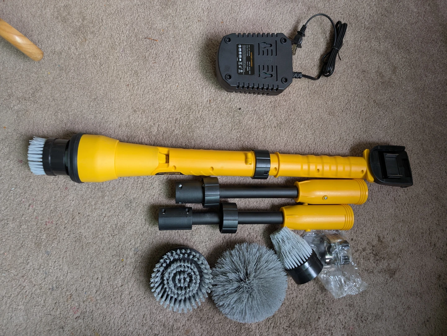 Alloy man Yellow Cordless Power Scrubber with Attachments - photo 2