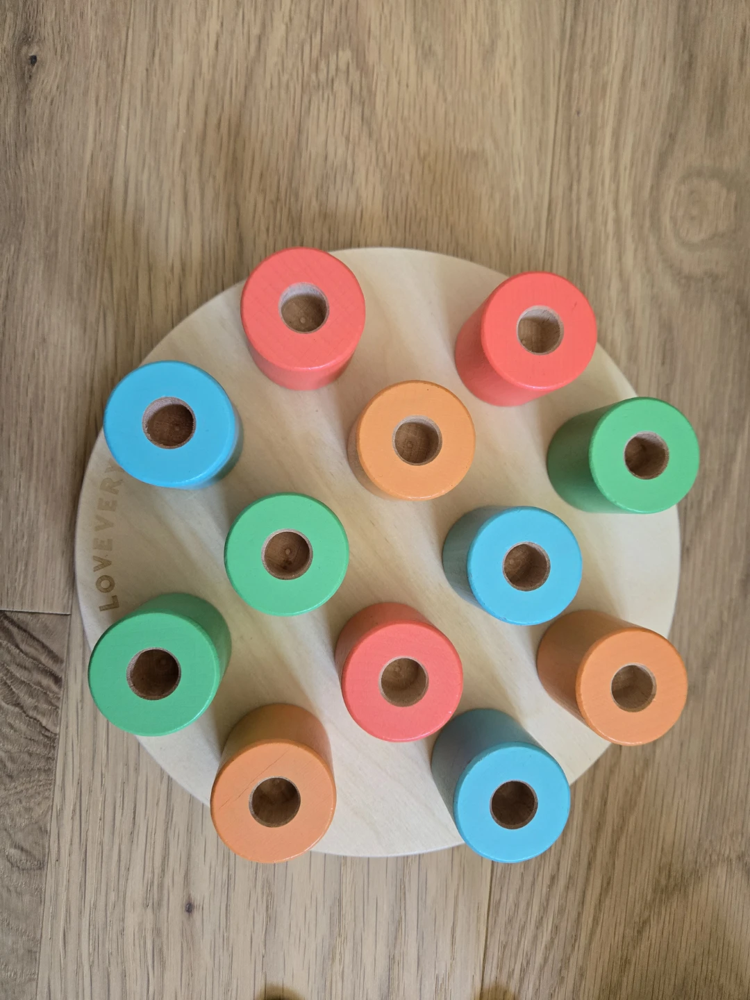 Lovevery Wooden Stacking Pegboard Toy Montessori Play - photo 3