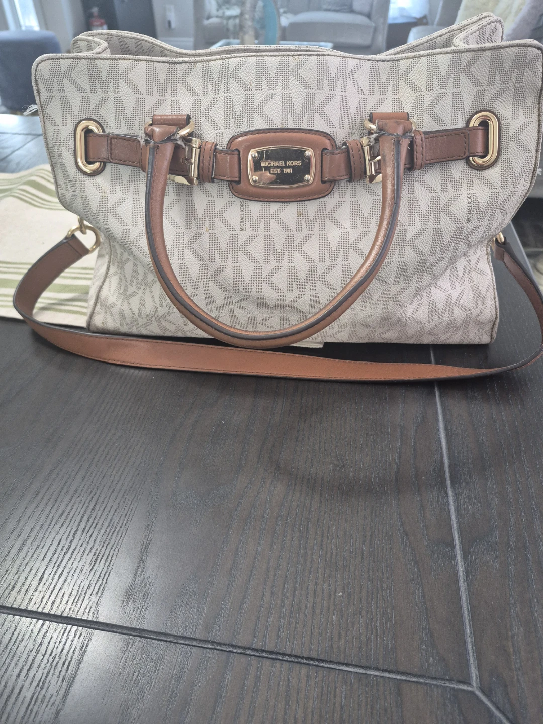 Michael Kors Monogram Satchel Bag