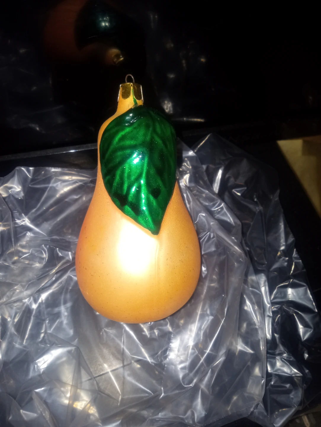 Vintage nos Pear Christmas Ornament