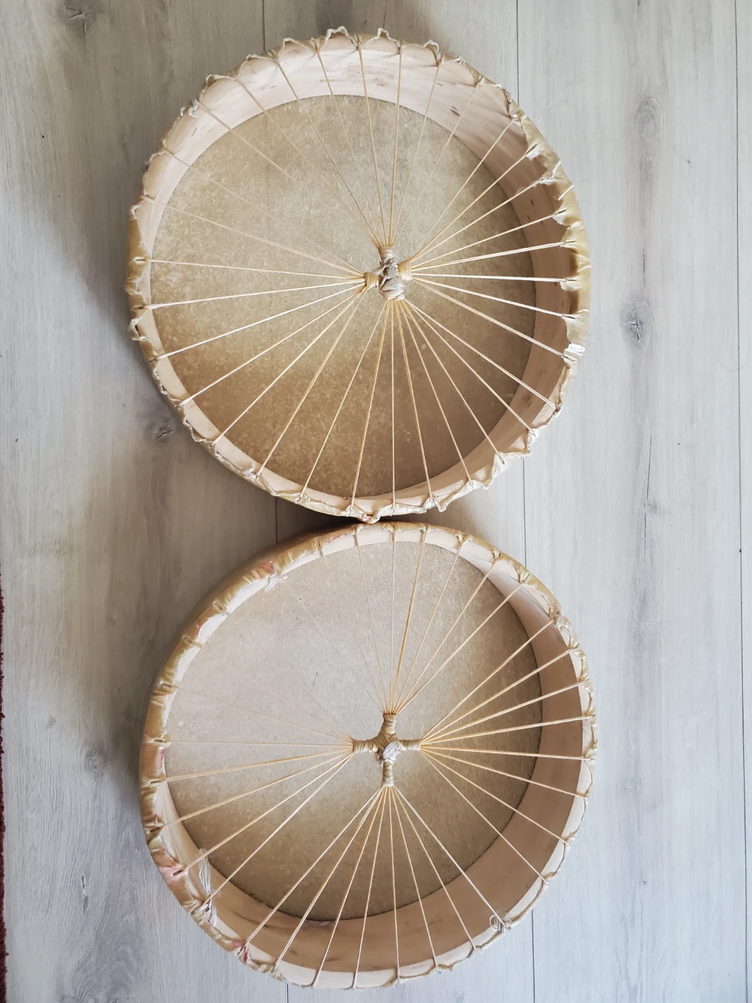 Two handmade frame drums - photo 2