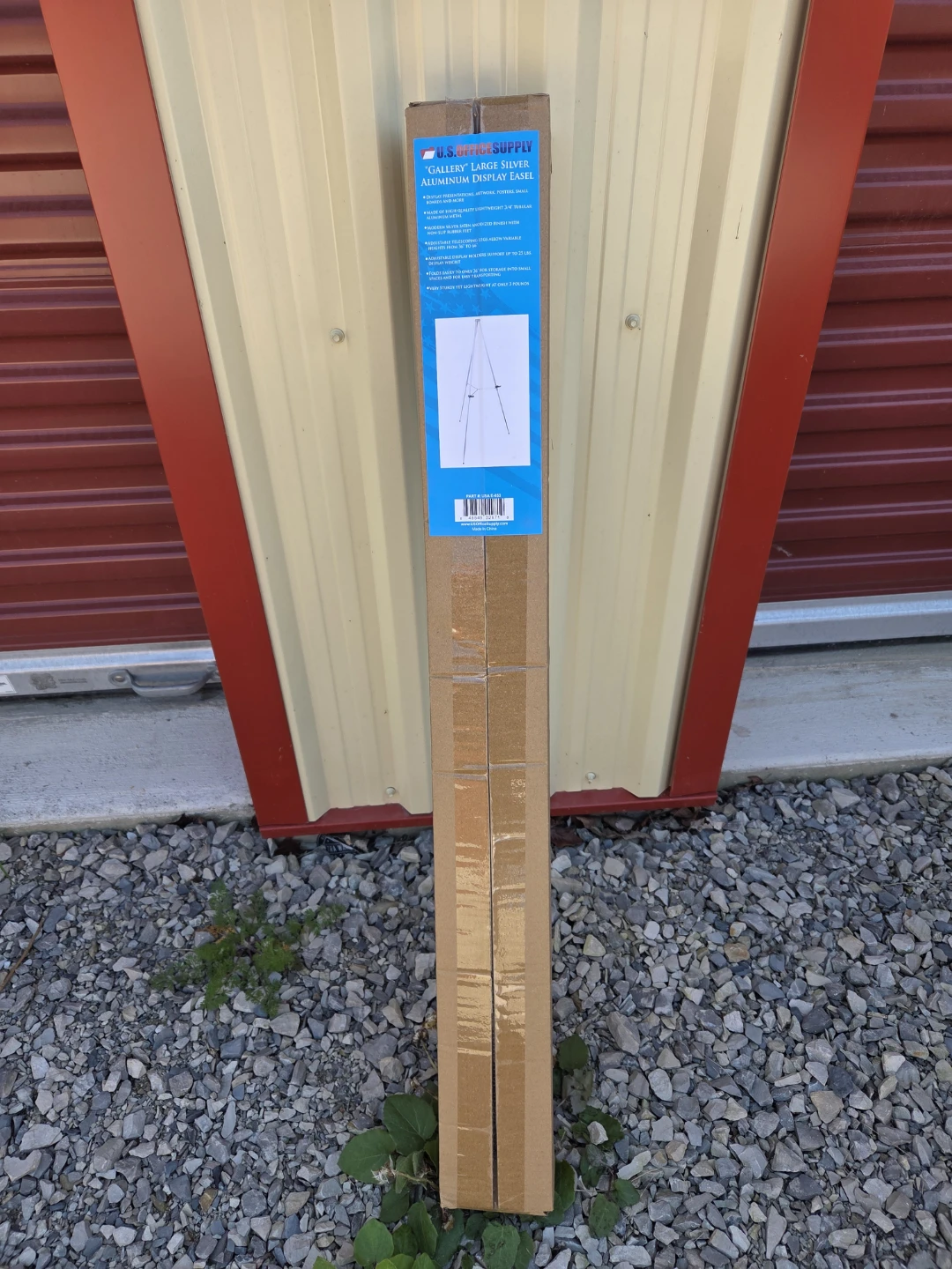 NEW IN BOX: 66” Silver Metal Display Easel - photo 2