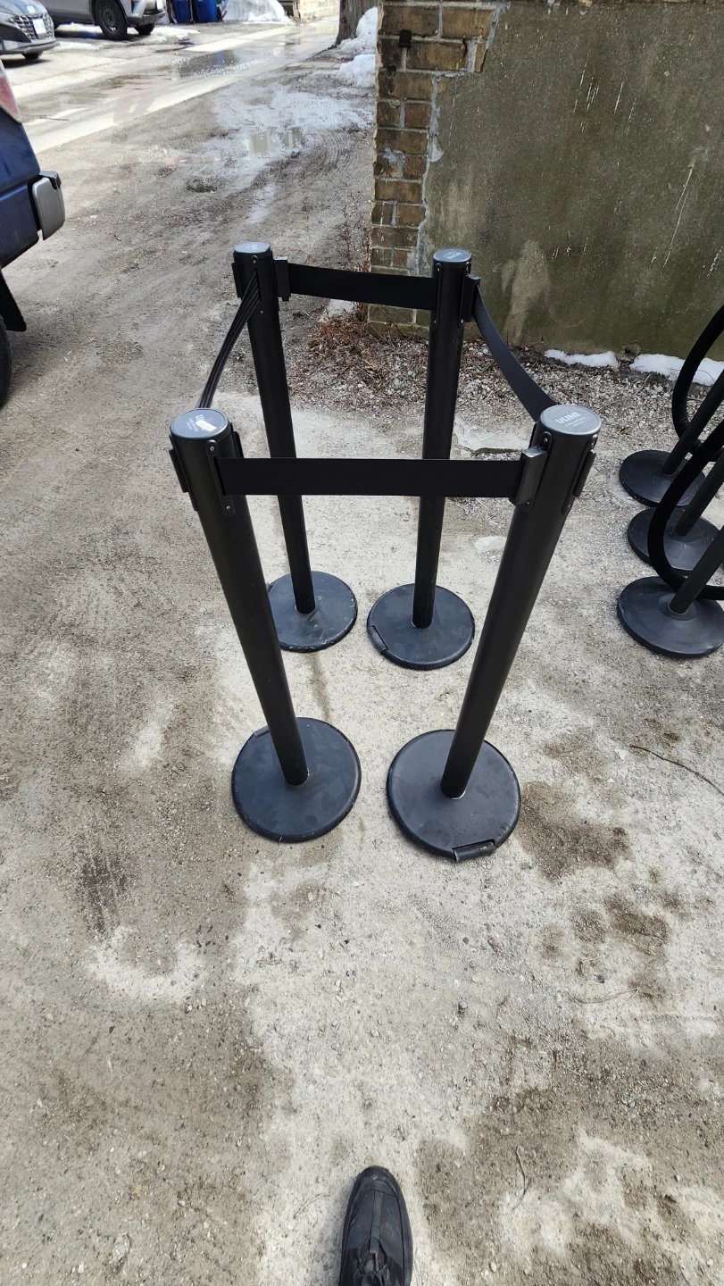 Black Retractable Belt Stanchions