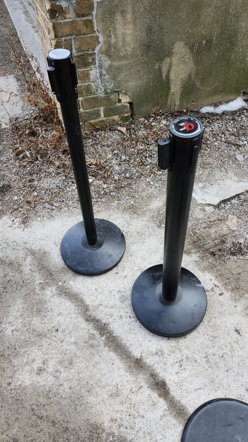 Black Retractable Belt Stanchions - photo 2