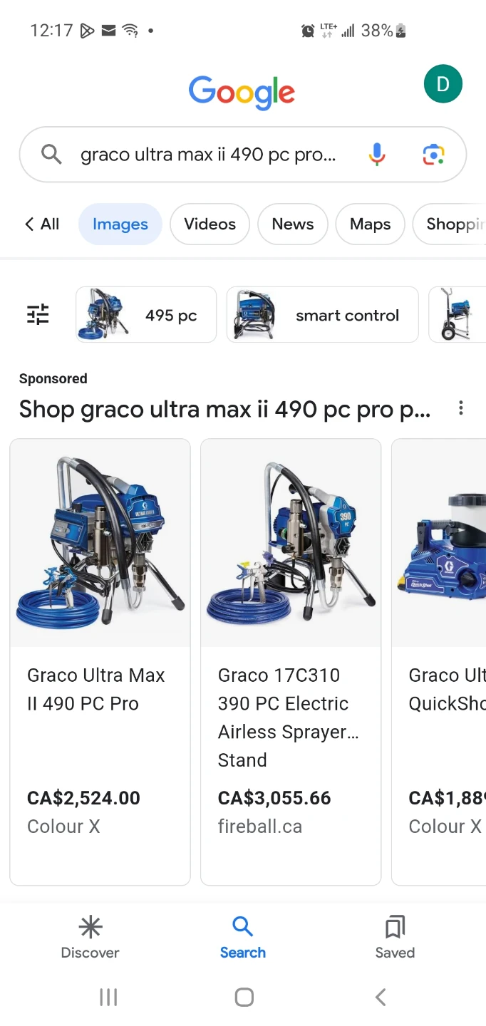 Graco Ultra Max II 490 PC Pro Airless Sprayer
