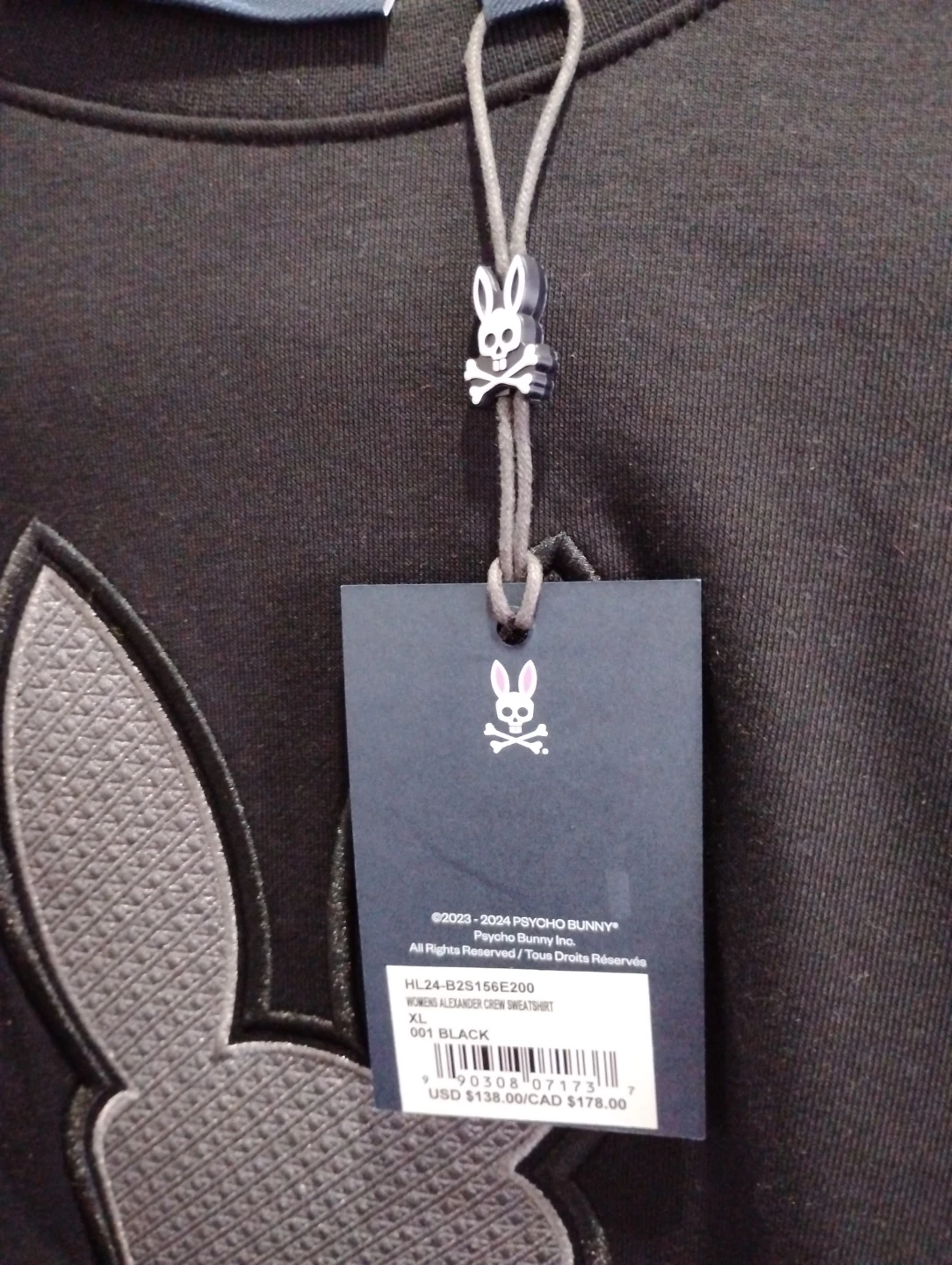 Psycho Bunny Black Crewneck Sweatshirt XL - photo 2