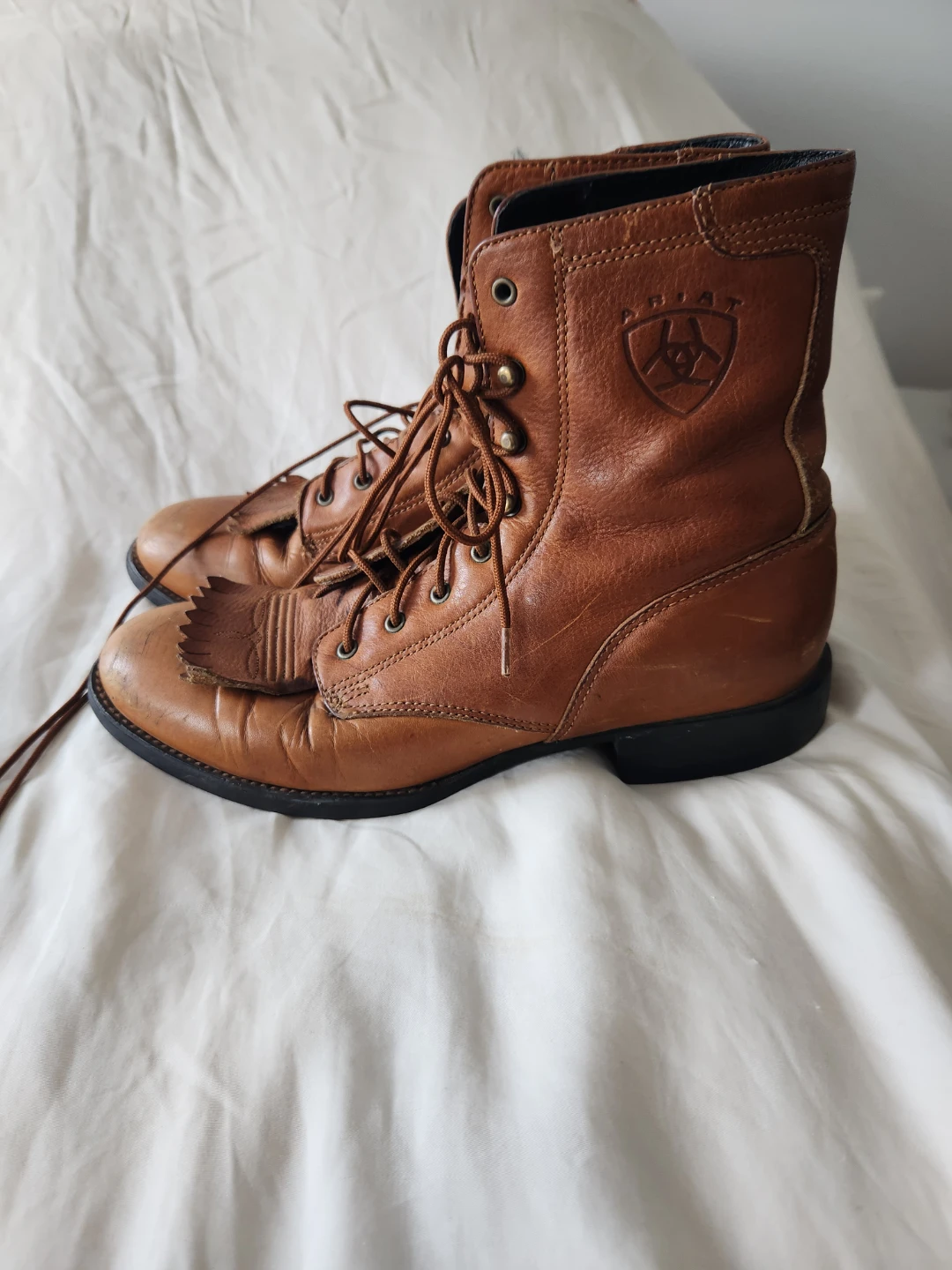 Ariat Brown Leather Lace-Up Work Boots - photo 3