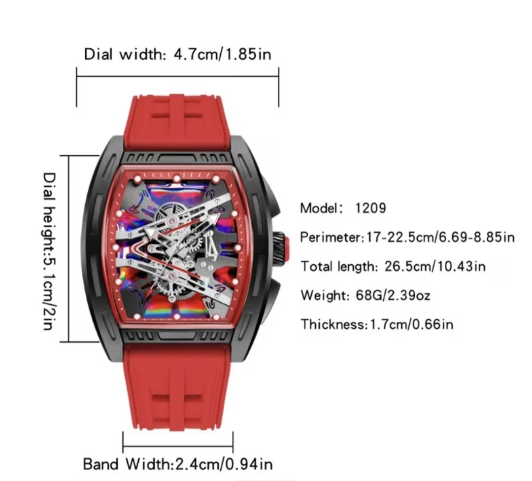 Men's Quartz Watch Model 1209 - Red - photo 2