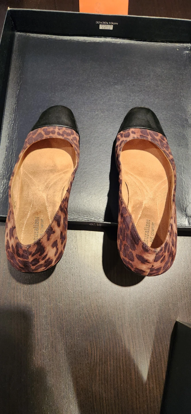 Naturalizer Leopard Print Ballet Flats with Black Toe Cap - photo 2