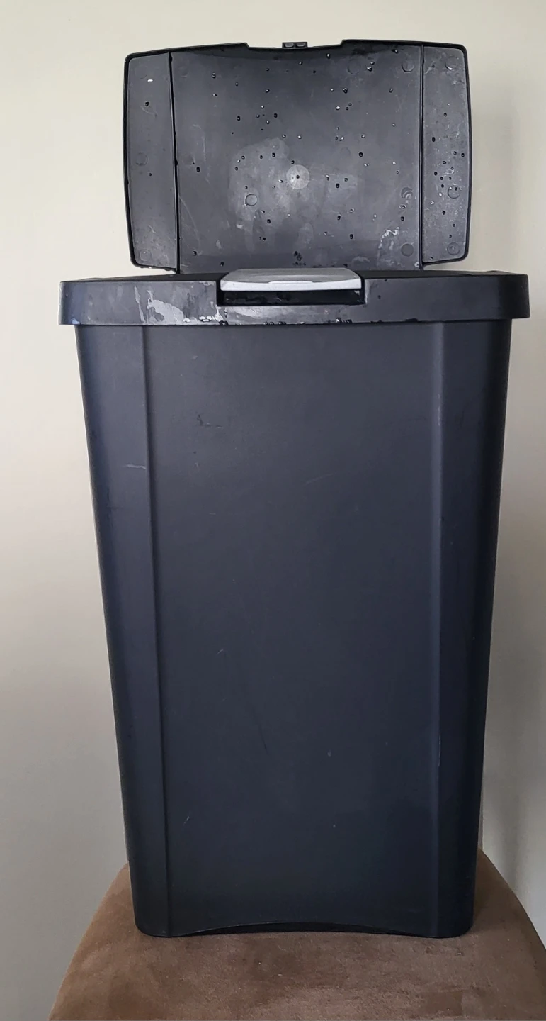 Black Step Trash Can