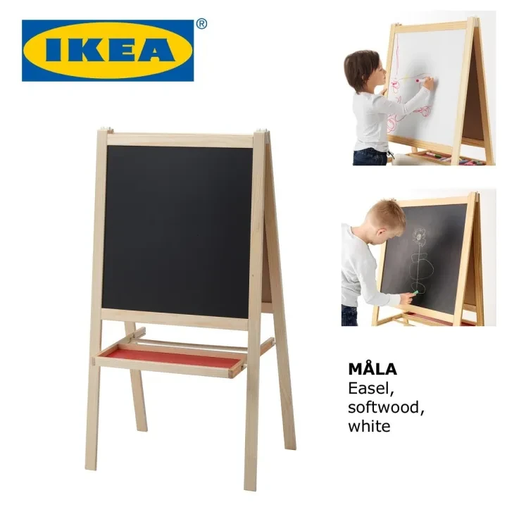 Wooden Easel Chalkboard with Red Tray - photo 3
