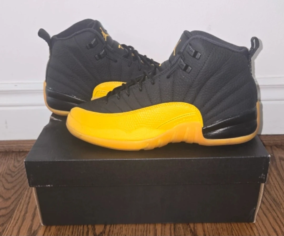 Air Jordan 12 Retro Taxi Black Yellow