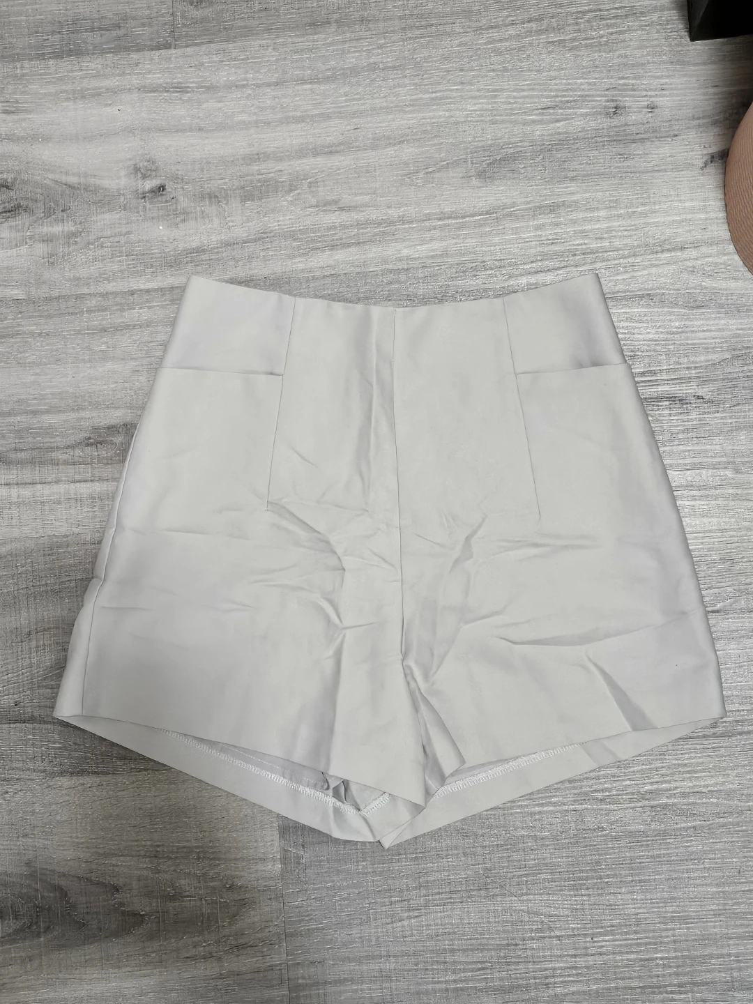 Korea Light Grey High Waisted Shorts
