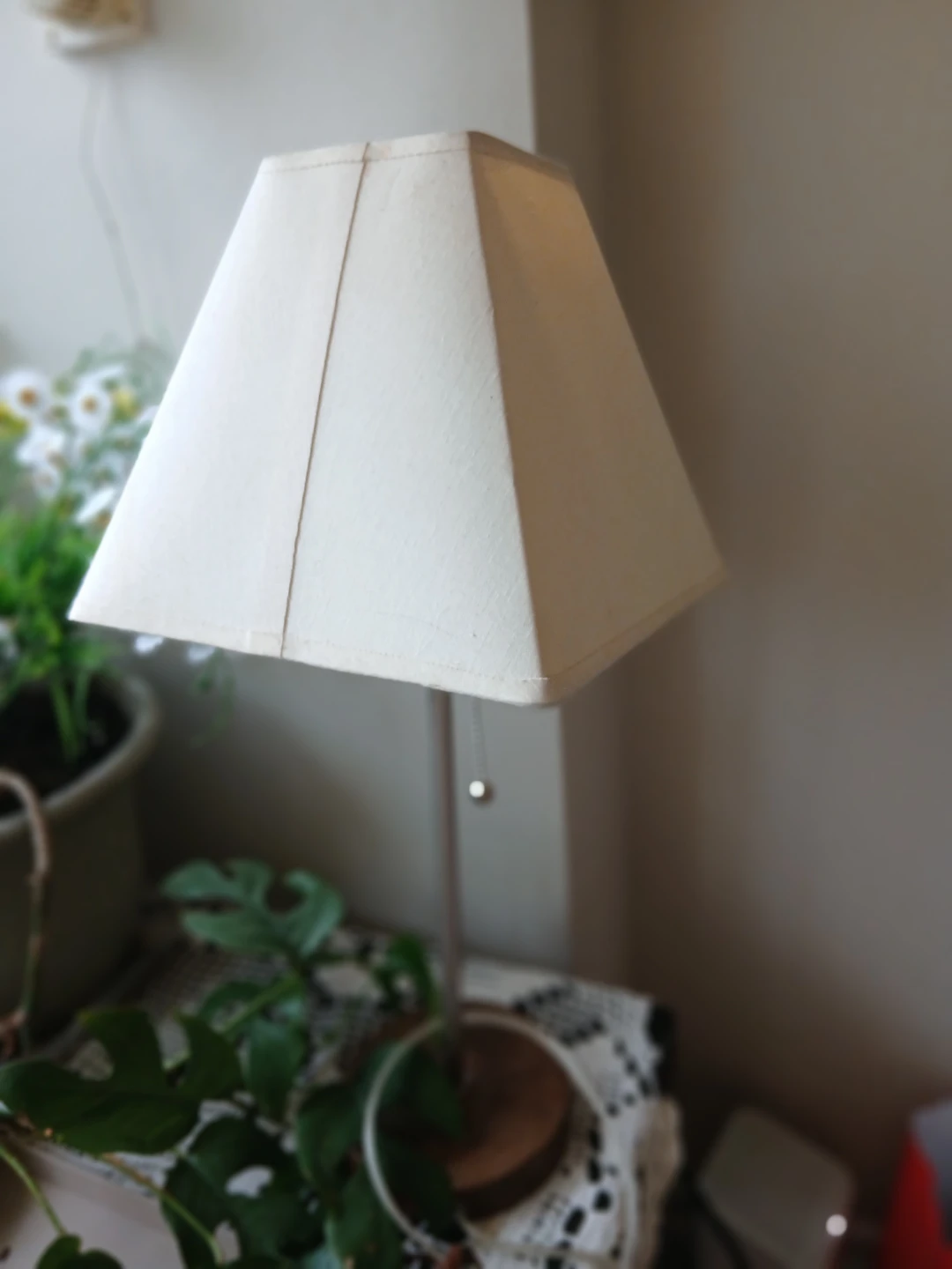 Table Lamp with Cream Square Shade - photo 3