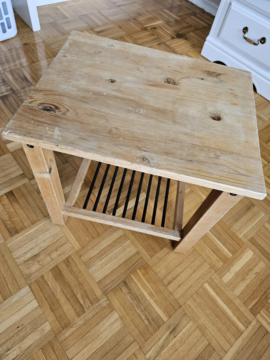 Wooden End Table with Shelf - photo 2
