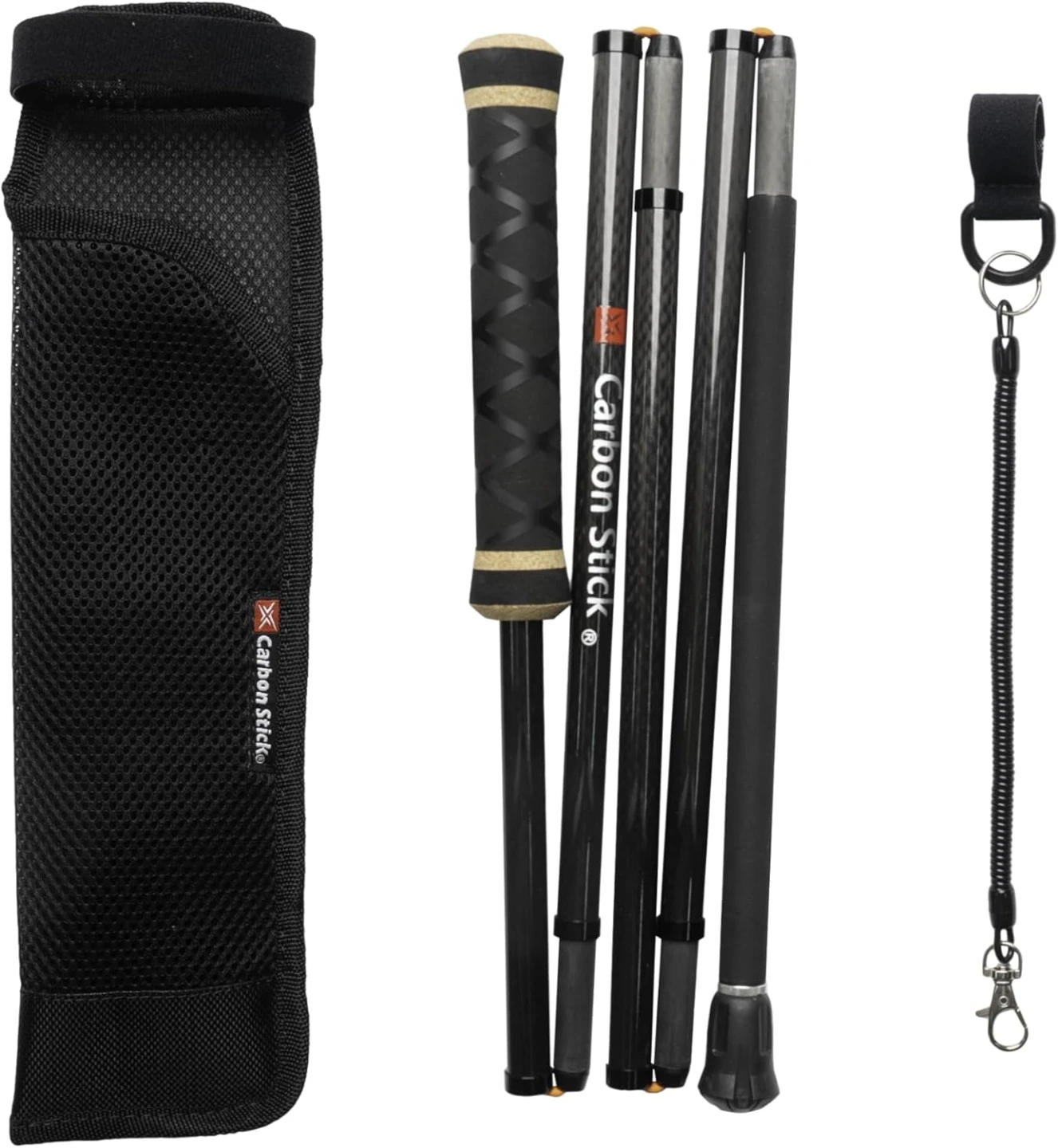 X Carbon Tech Carbon Fiber Wading Staff with Hybrid Cork Handle - photo 4