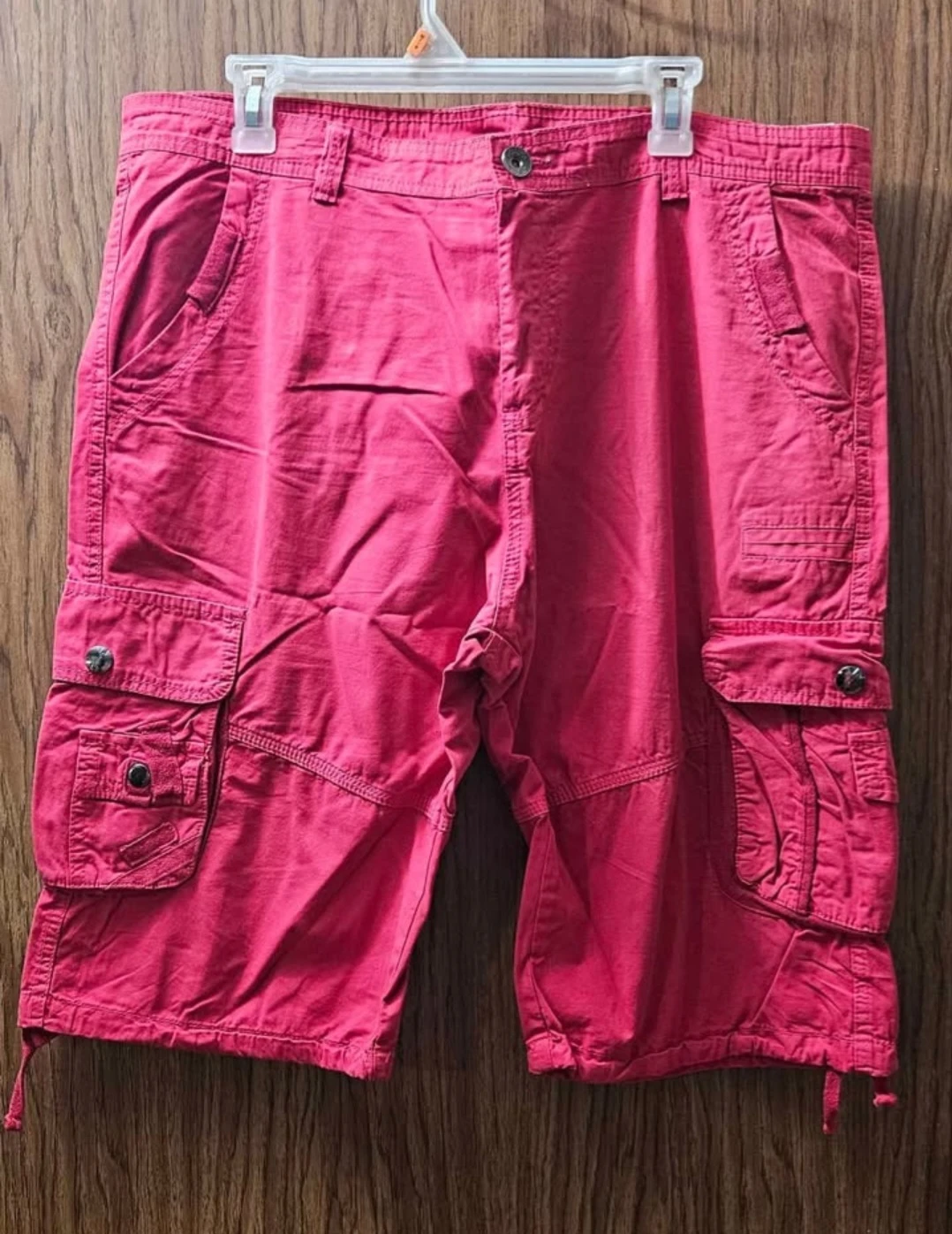 Mens Cargo Red Shorts