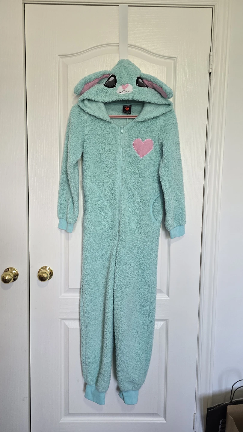Bunny Onesie Pajamas - Size 10-12 Y
