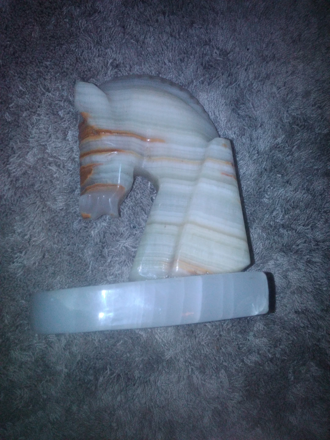 marble Horse Head Bookend - photo 2