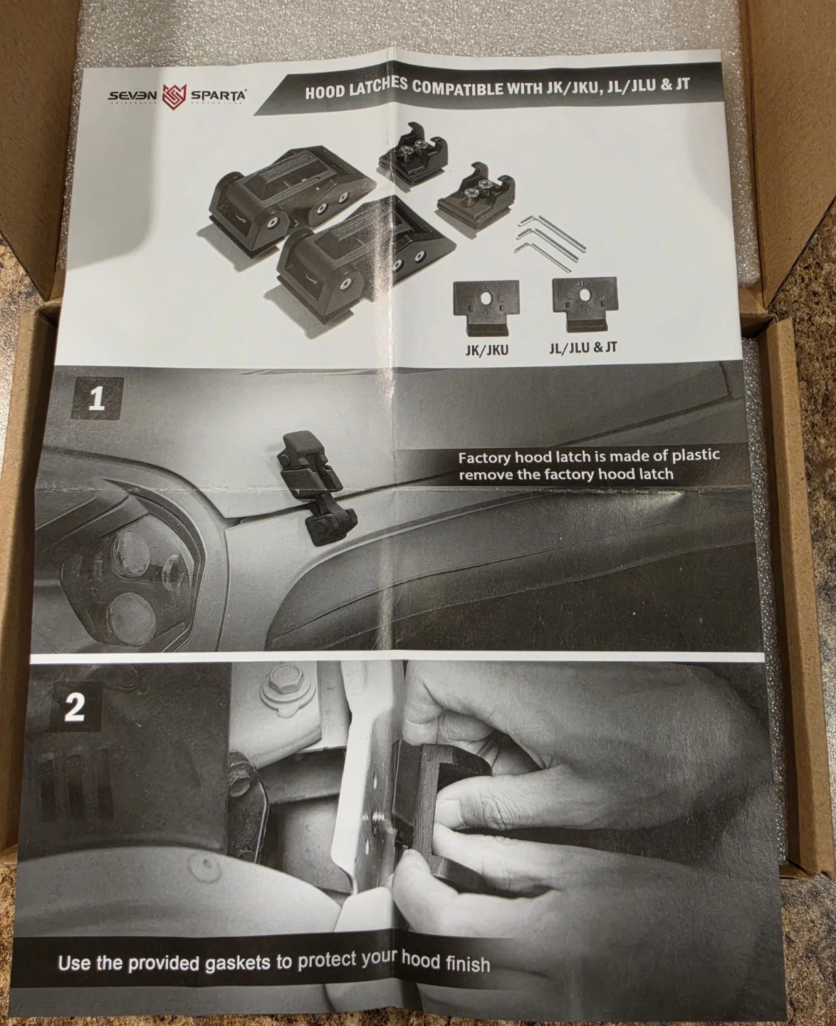 SEVON SPARTA Hood Latches for Jeep JK/JLU/JT - photo 3